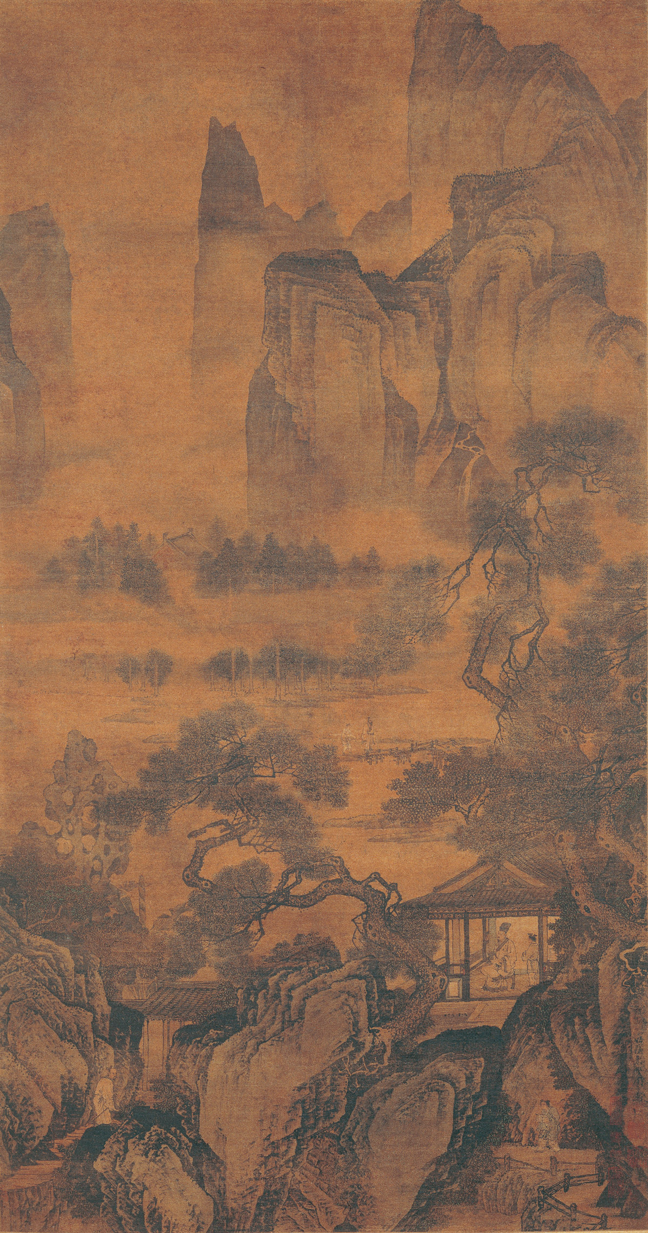 周臣《山斋客至图》