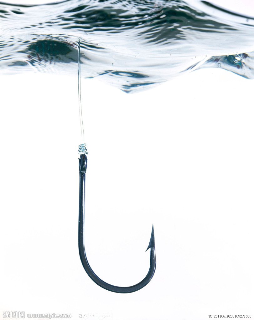  p>鱼钩(fishhook),垂钓时用于悬挂钓饵以吸引鱼类上钩的工具.