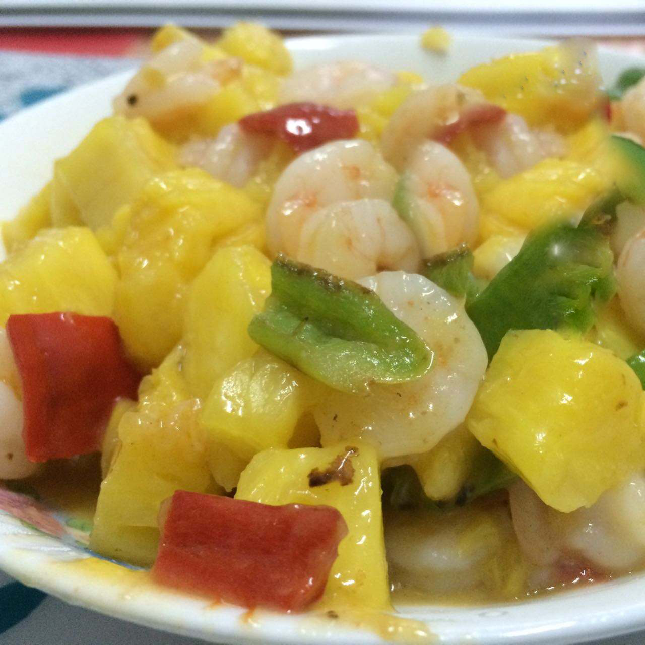 菠萝炒虾仁