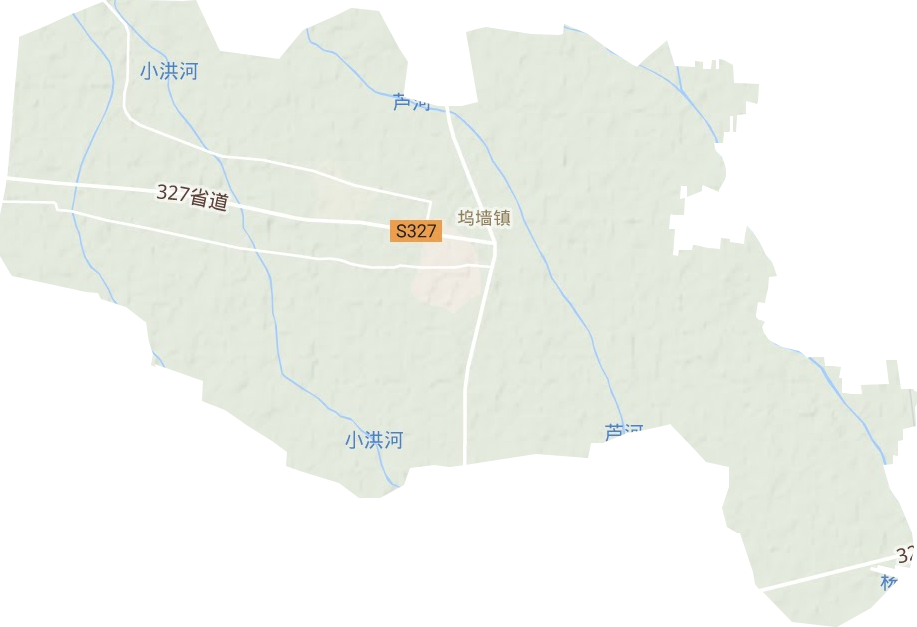 <p>坞墙镇地形图