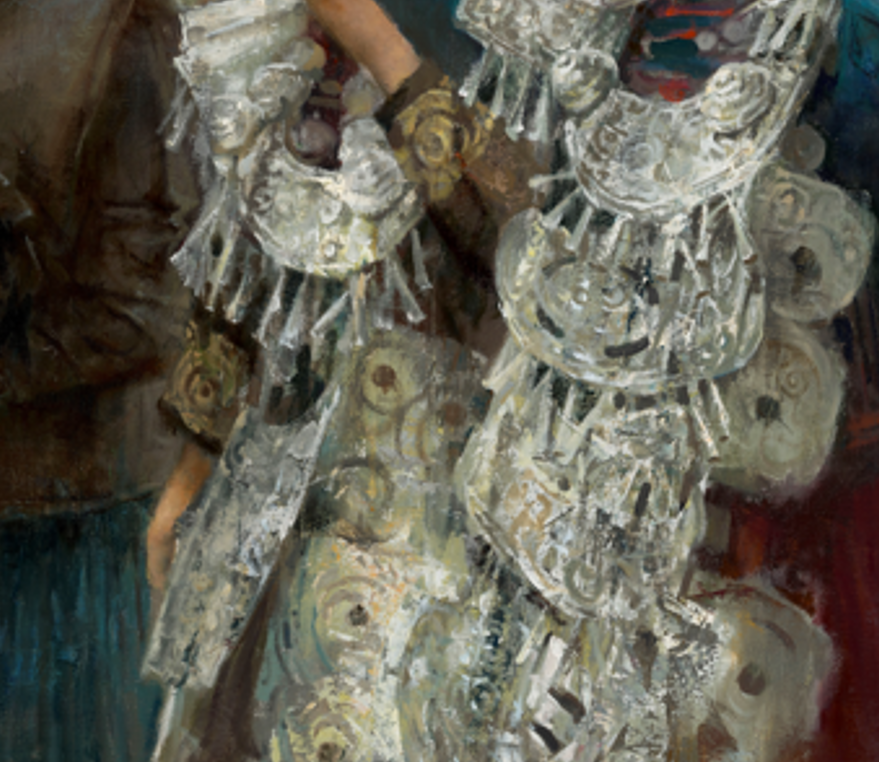  p>《丽人行》是赵青创作于2021年的一幅油画作品,是继《蝴蝶泉》之后