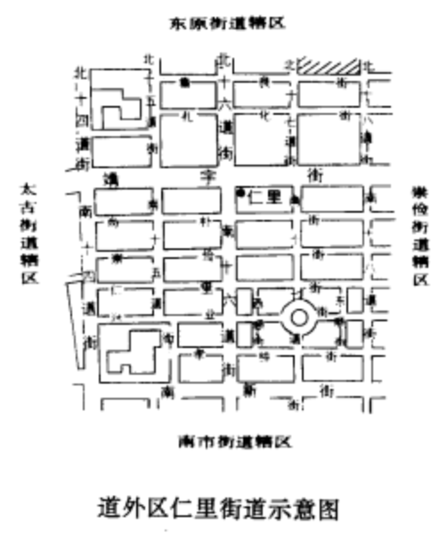 <p>道外区仁里街道示意图