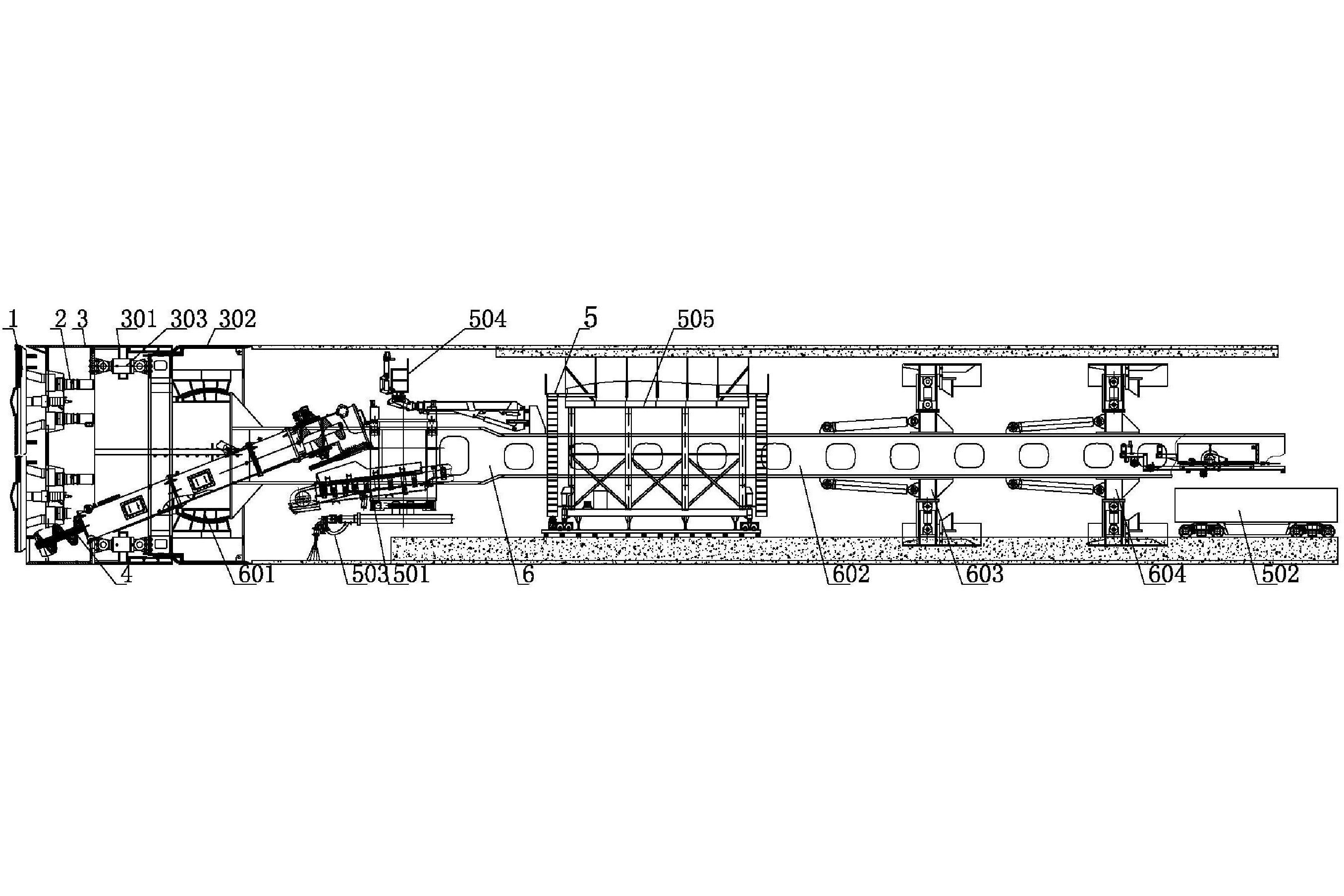 一种用于大马蹄形断面隧道的可现浇支护的盾构机