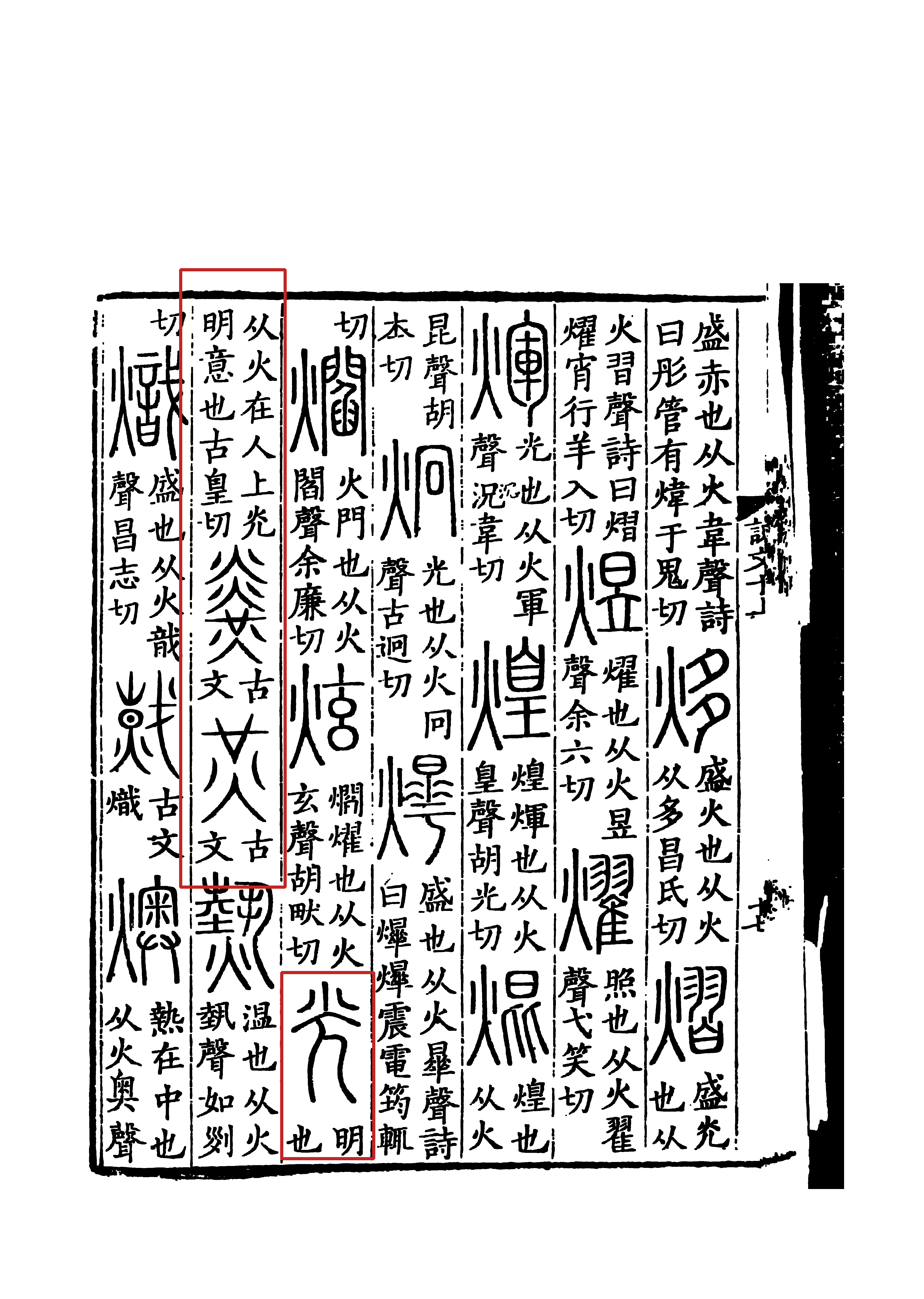 此字始见于商代甲骨文,古文字的光像人头上有火,火能给人们带来光明.