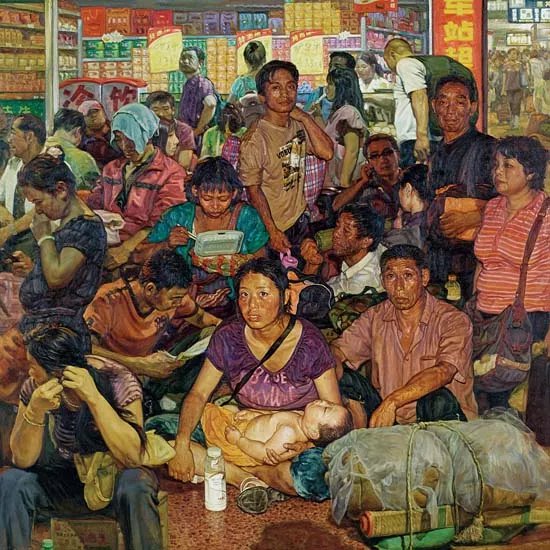  p>《麦收之后》是朱旭红创作的一幅油画. /p>