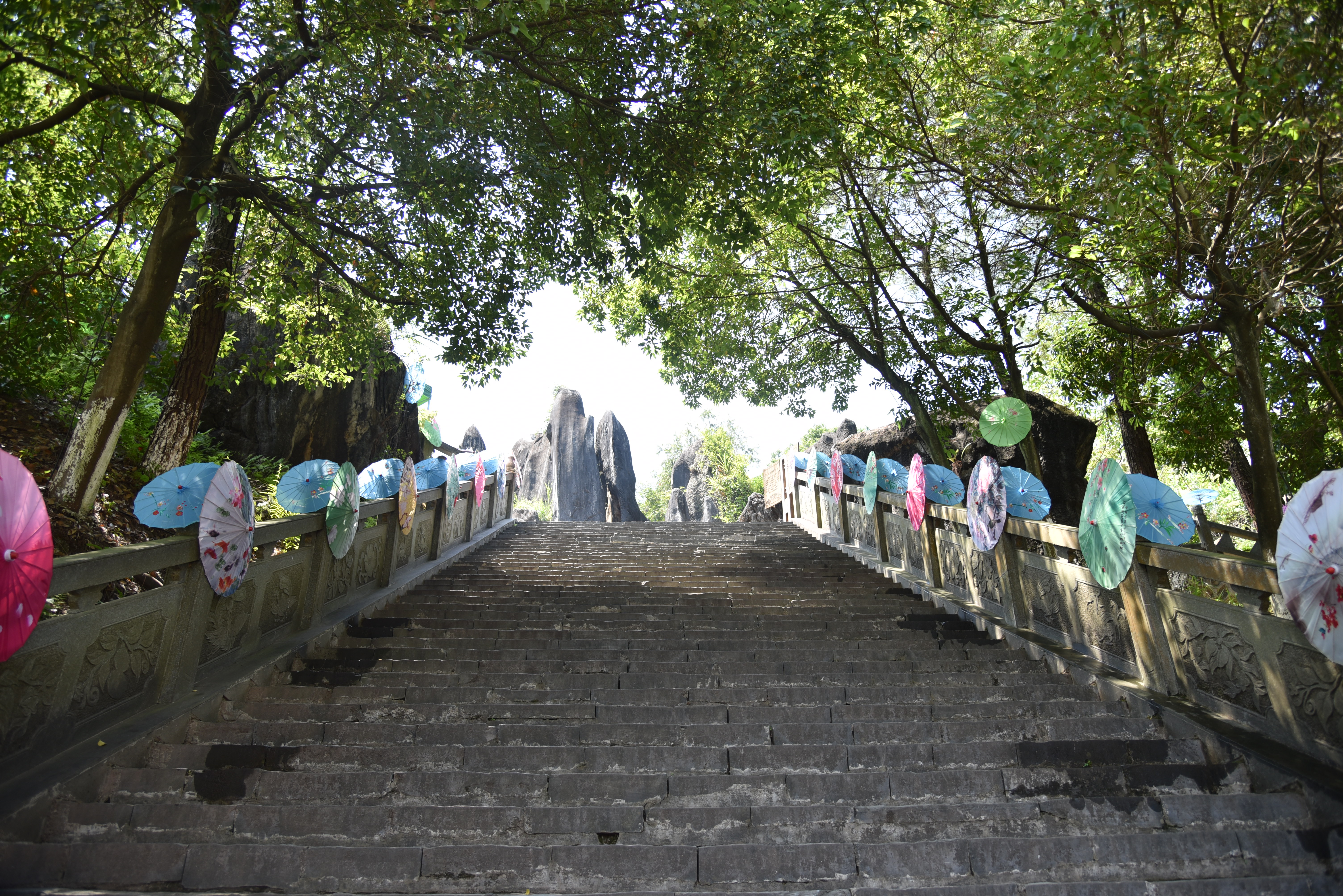 与姑婆山国家森林公园,贺州温泉同在一条旅游线上;贺州石林景区面积25