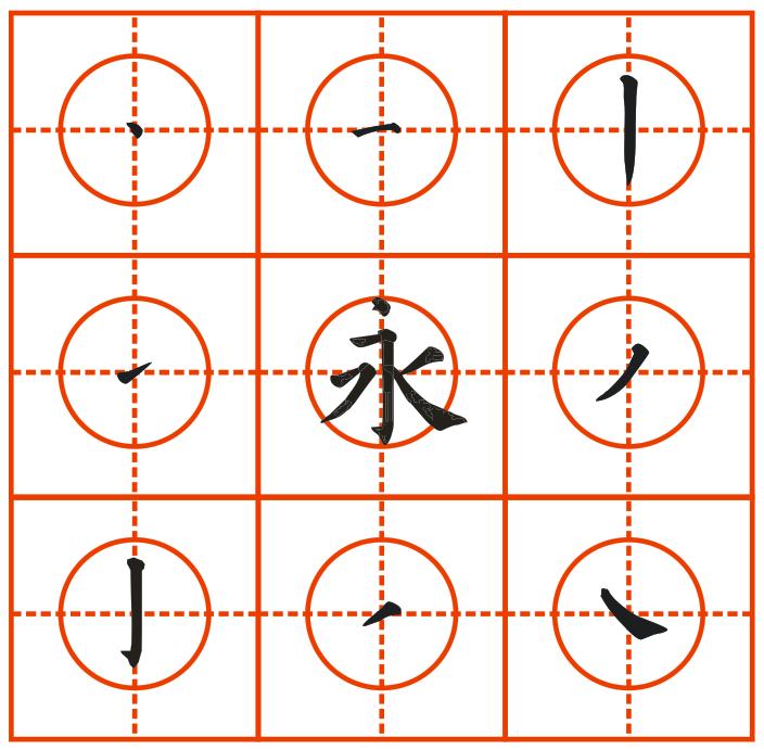 金十字方圆汉字格