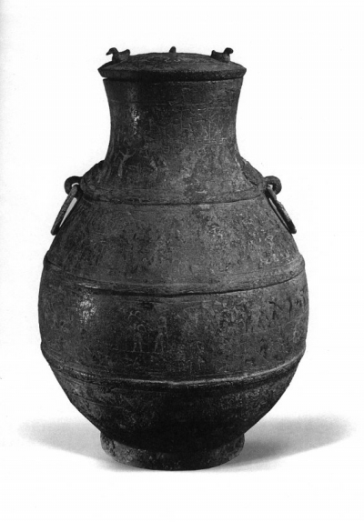 战国宴乐水陆攻战铜壶,国内现存两件,一件为传世品战国<span class