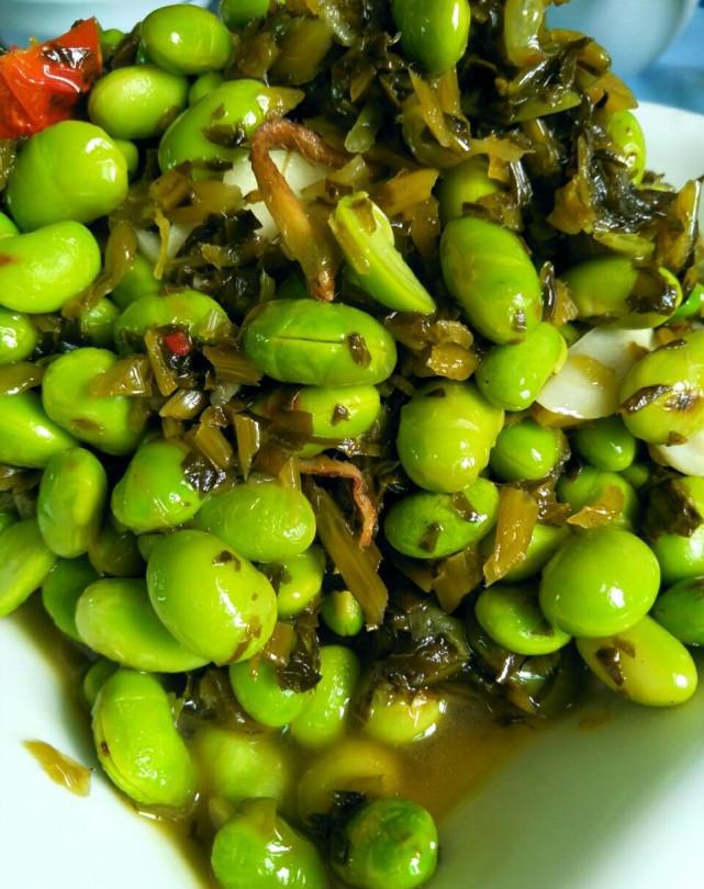 雪菜玉米炒毛豆