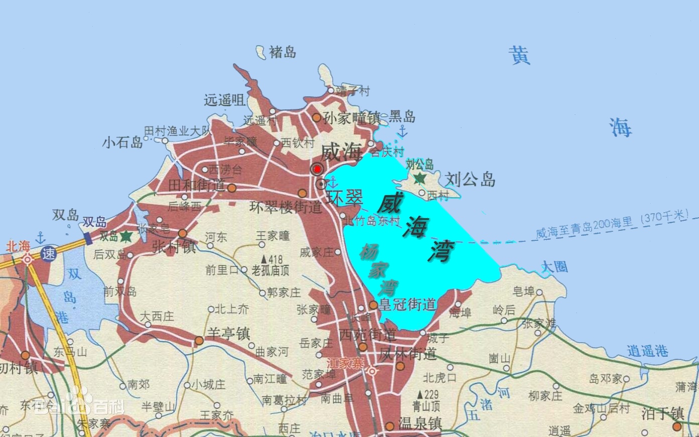  p>威海湾,位于中国 a target="_blank" href="/item/黄海/19491"