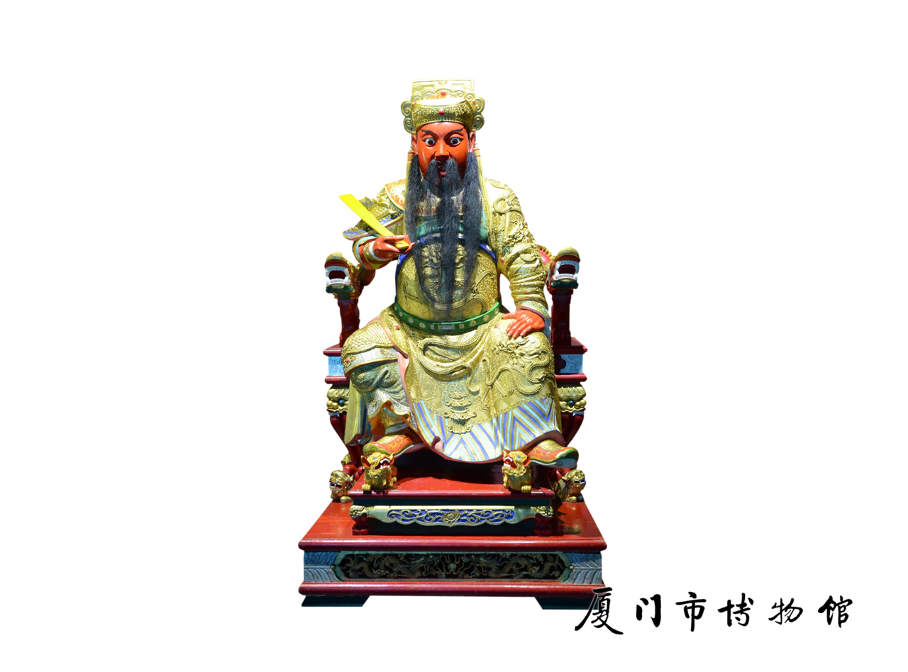 现代蔡氏漆线雕"陈元光圣王像"