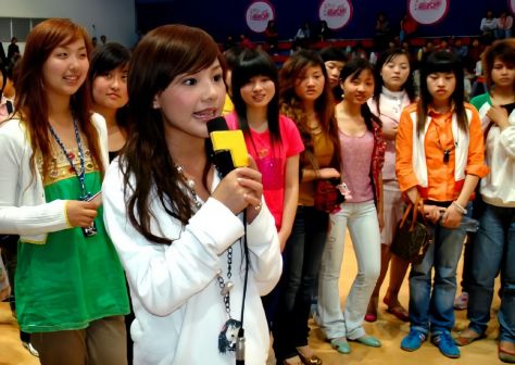 《超级女声》节目现场照