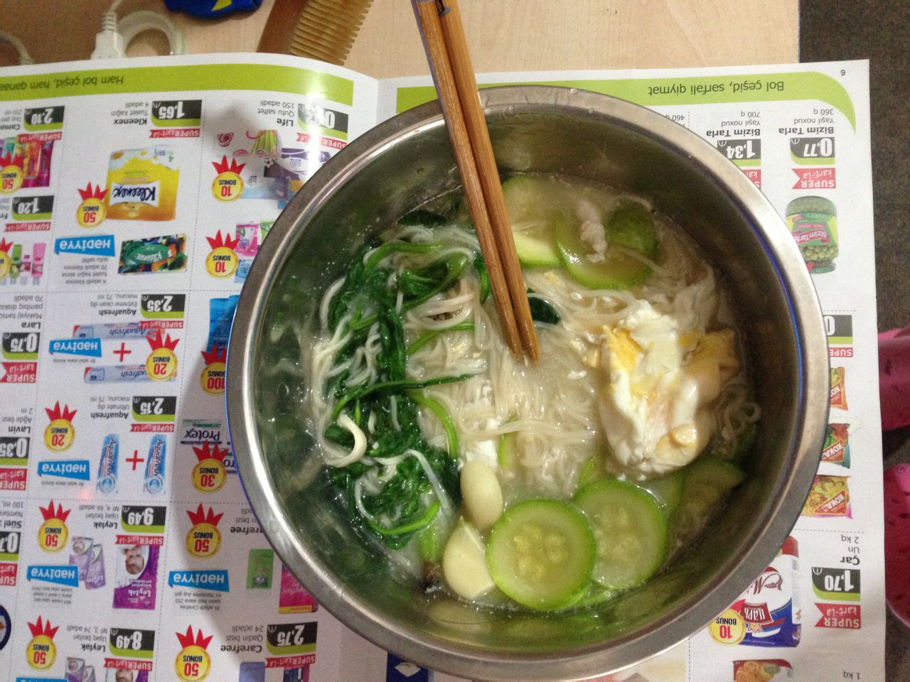 菠菜西葫芦快手面