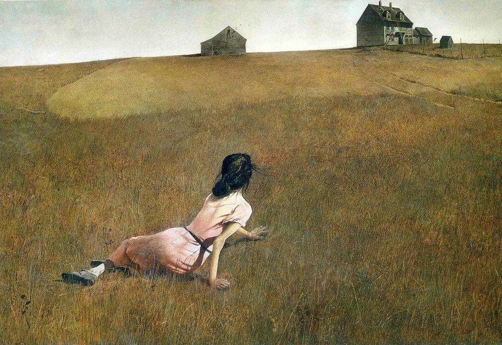  p>《克利斯蒂娜的世界》是美国画家安德鲁·怀思于1948年创作的一幅