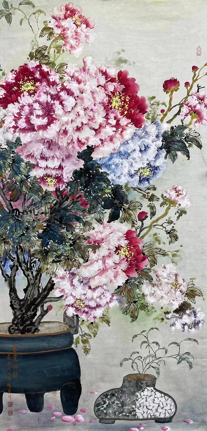 中国近现代名家画家(大红袍)李增勇