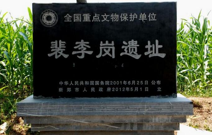 的裴李岗村西,遗址年代距今约8000年,绝对年代早于仰韶文化1000多年