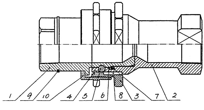  p>快速接头,是一种不需要工具就能实现管路连通或断开的接头.