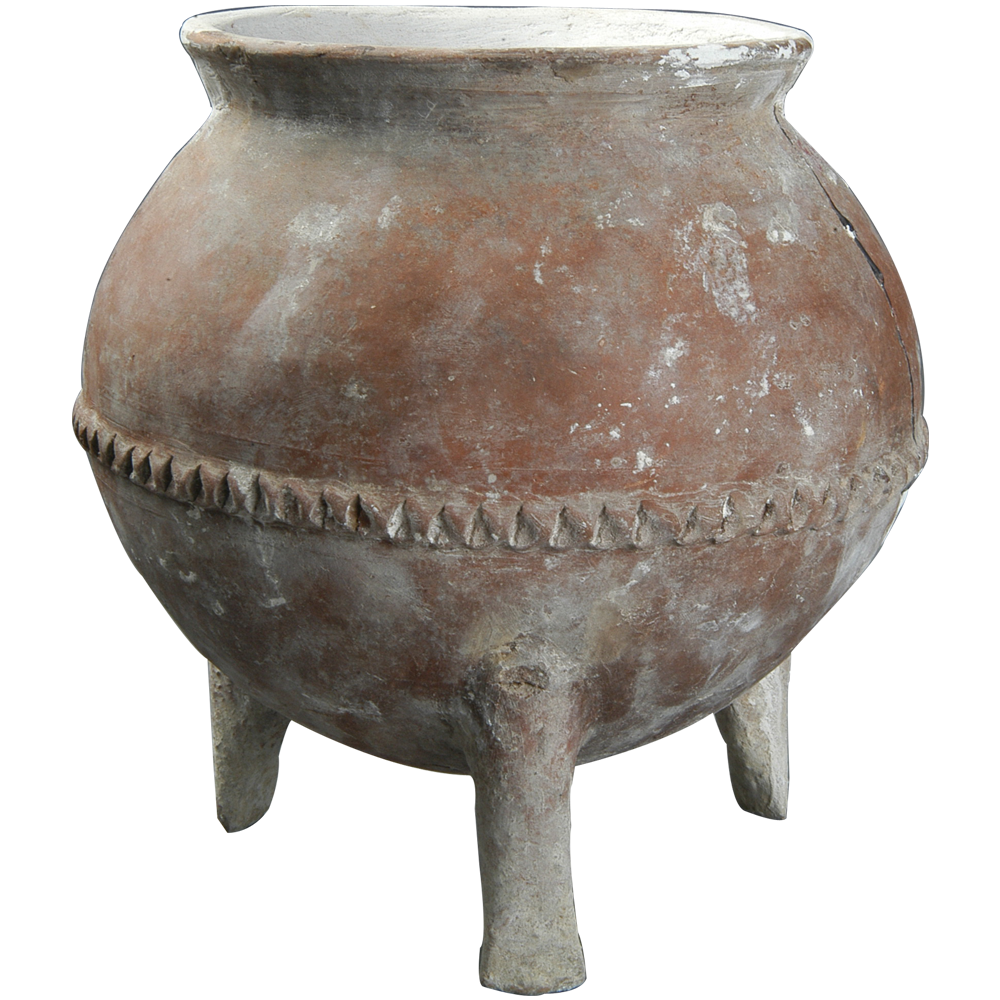 仰韶文化红陶夹砂罐形鼎