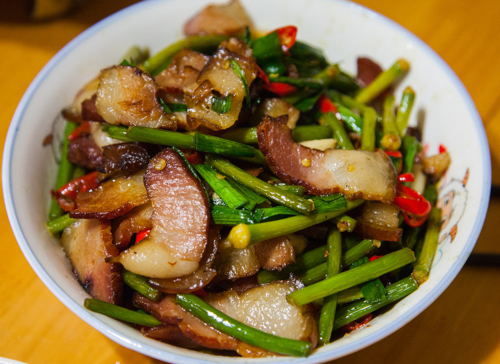 蒜苗炒腊肉