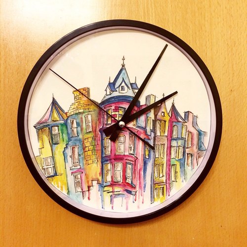 水彩时钟小部件