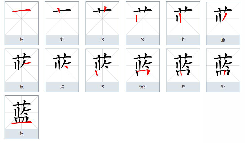 蓝（汉语文字）_百度百科