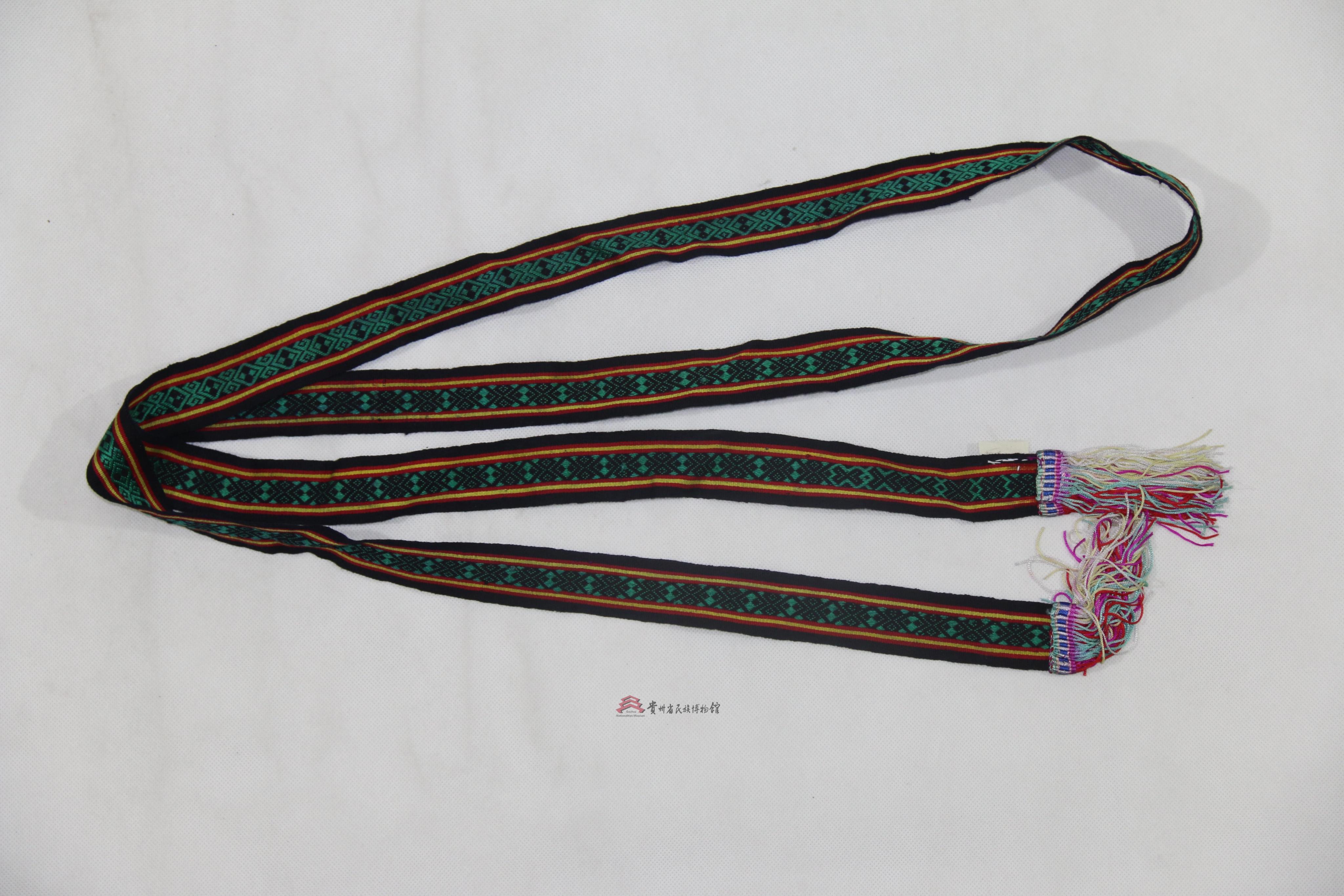 当代丹寨苗族彩色织锦流苏腰带