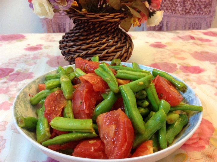 西红柿炒豆角
