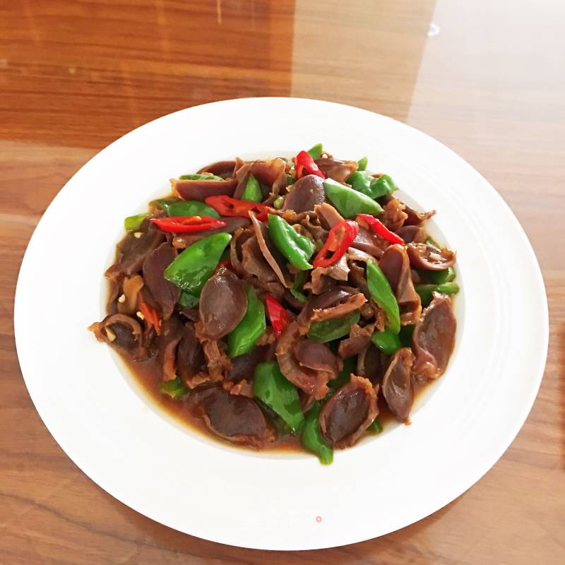 青椒炒鸭胗