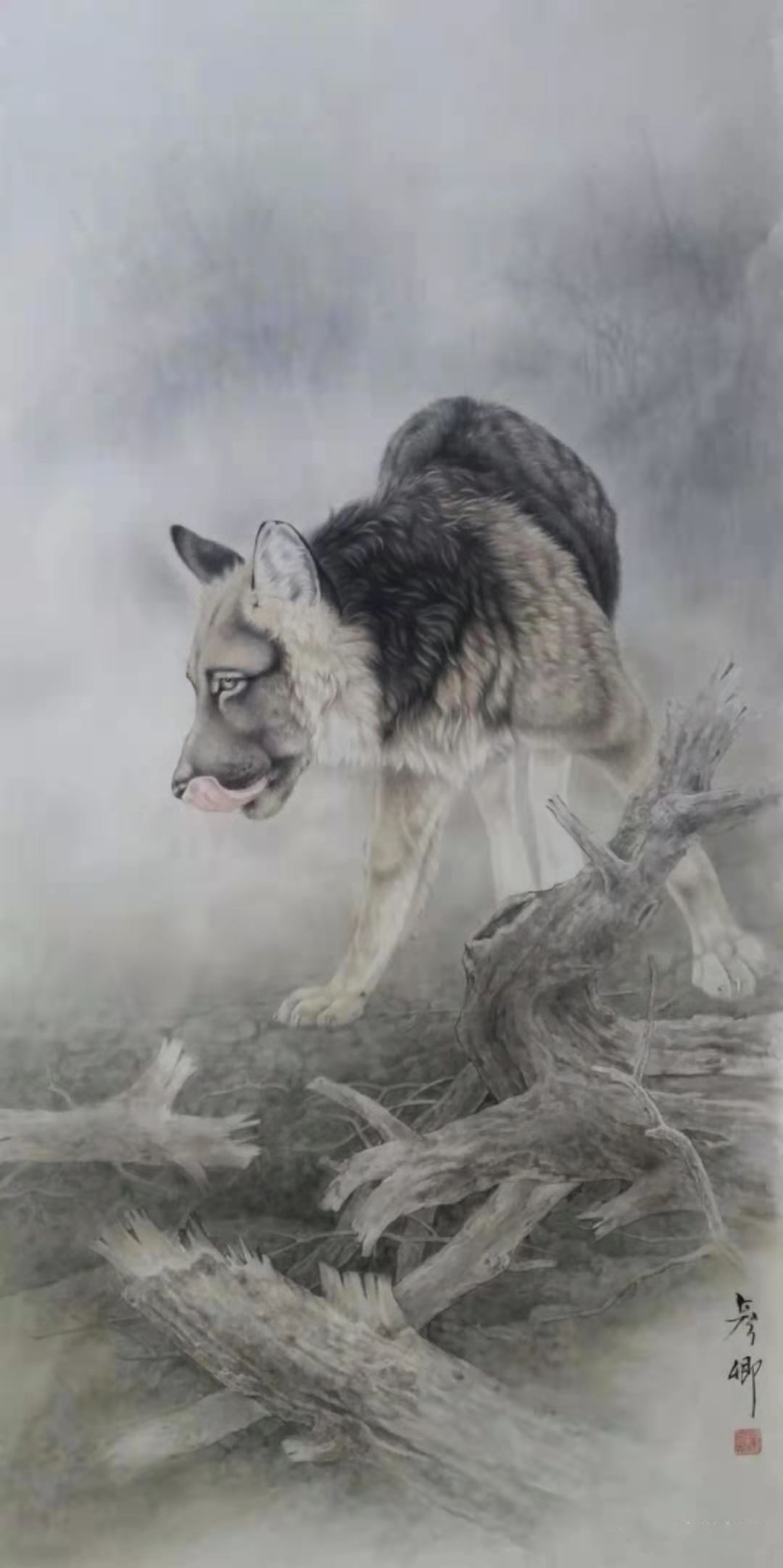  p data-id="gnbicg85tb">肖彦卿,男,一位农民画家,被称为中国"画虎第