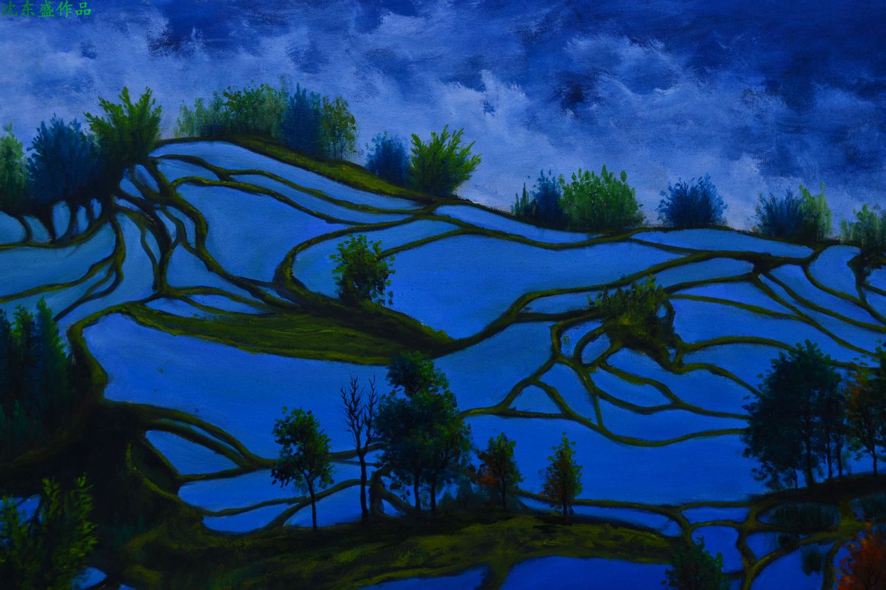 梯田油画