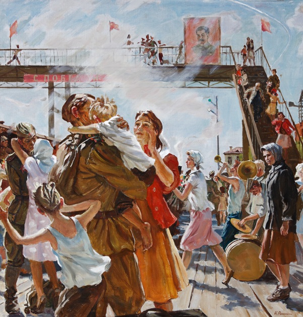  p>《庆祝胜利》是列宾h. 1976年创作的一幅布面油画. /p>