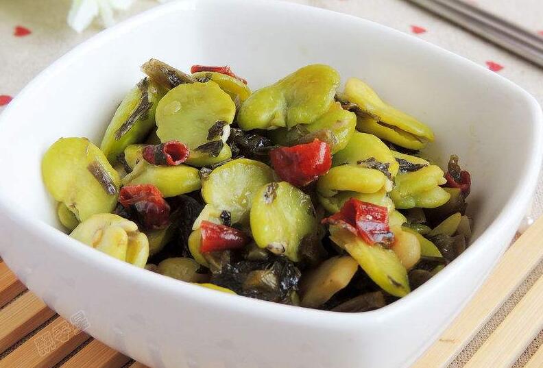 蚕豆炒咸菜
