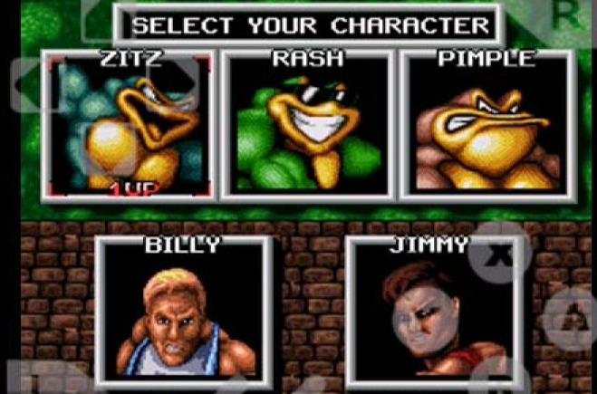  p>忍者蛙与双截龙:终极队是一款经典的双打游戏,游戏中有五个可玩