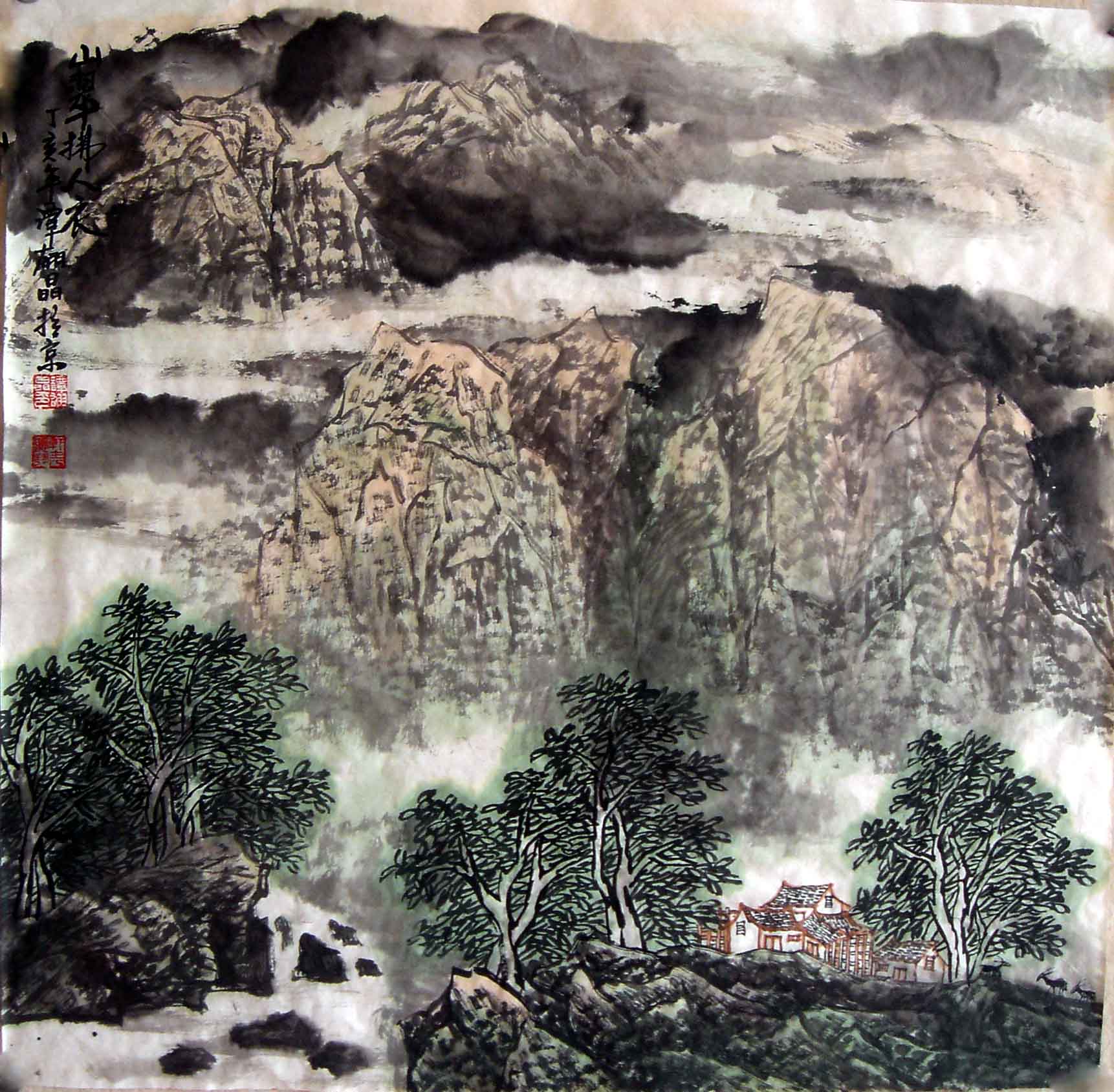 (谭红晶)早年毕业于解放军军医学院,后就读于中央美术学院国画系