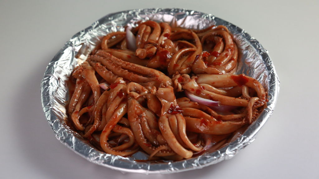 洋葱酱汁烤鱿鱼