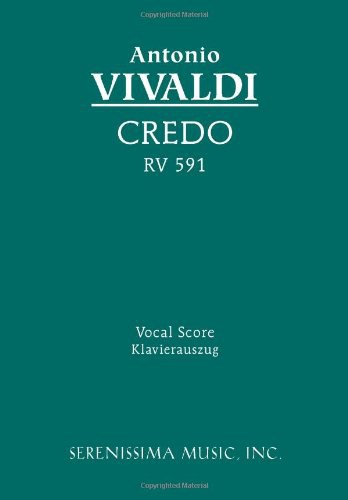 credo, rv 591 - vocal score