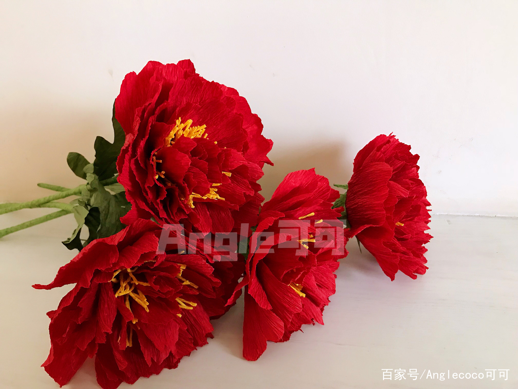 年底就是要红火 可可教你学做牡丹花 把家里装饰得喜气洋洋 百科ta说