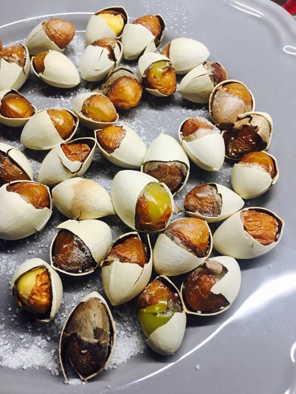 微波炉盐焗银杏