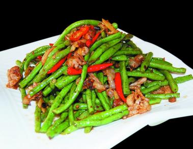 长豆角炒肉