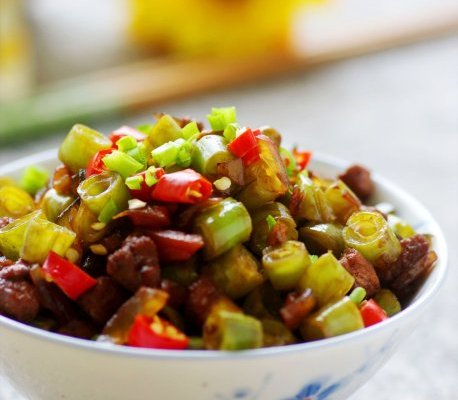五柳菜肉末四季豆