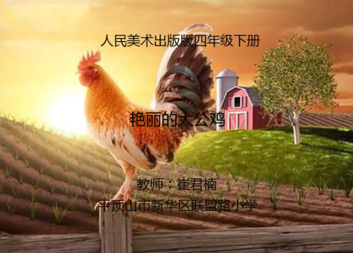 艳丽的大公鸡