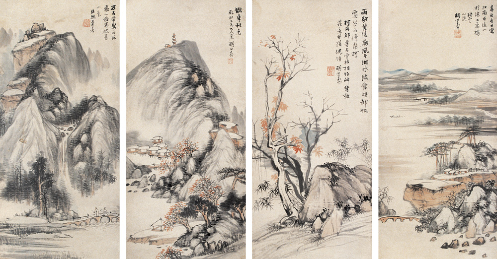  p>胡公寿(1823年—1886年),初名远,号瘦鹤,小樵,别号横云山民,华亭