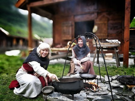 维京人使用简易的锅来蒸煮食品