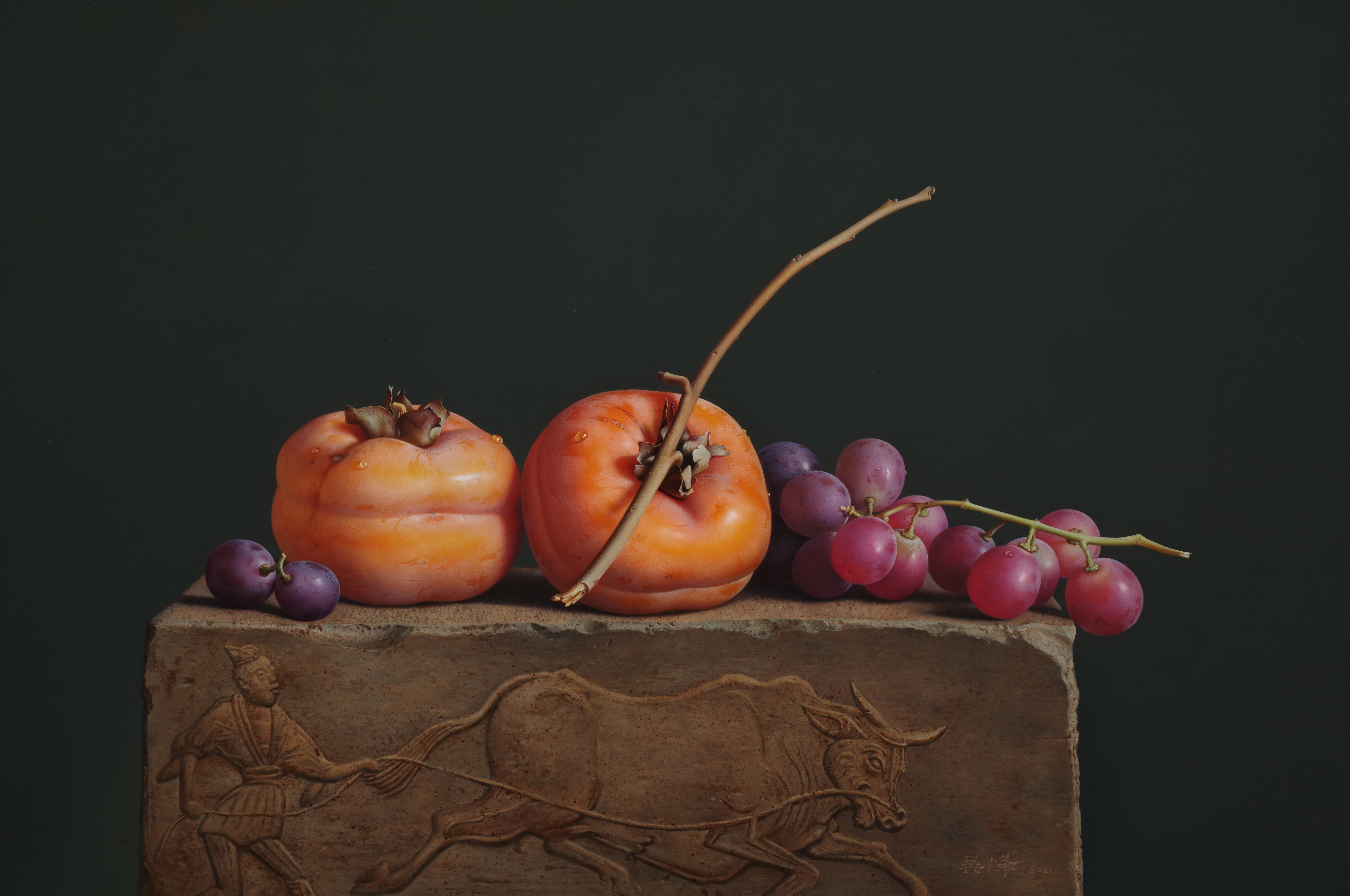 data-lemmaid="22119121">吴峰 /a>于2021年创作的超写实油画作品