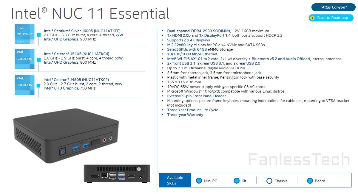 英特尔即将推出NUC 11 Essential，新一代入门级NUC_百科TA说