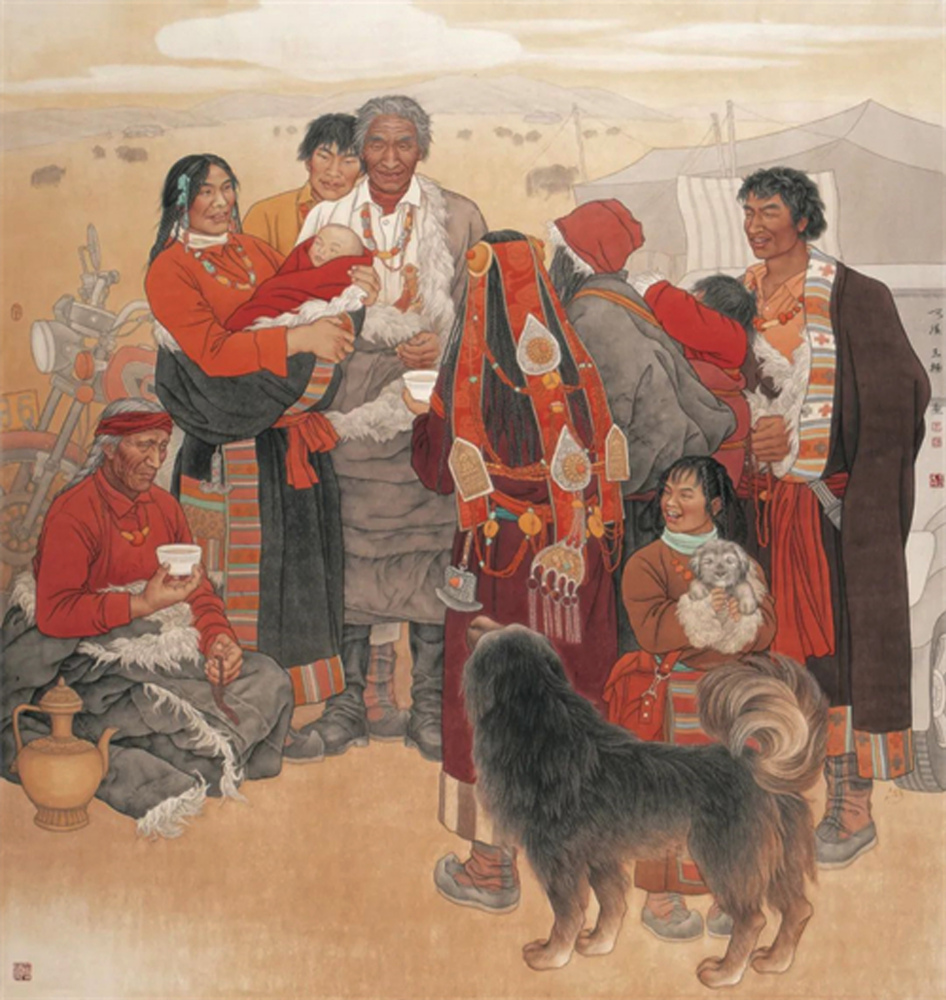 扎西德勒（中国画）_百度百科