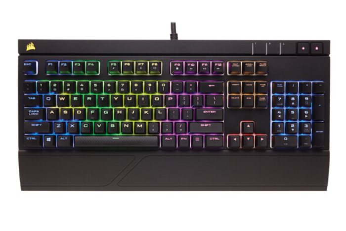 美商海盗船strafe rgb是一款产于中国大陆的有线键盘,键盘类型属于