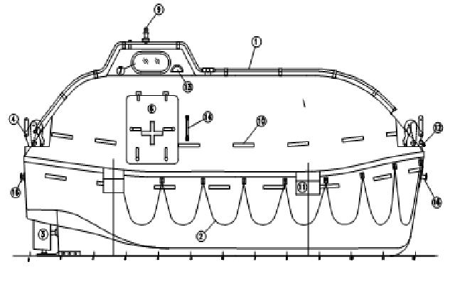 bh-6s型全封闭耐火救生艇