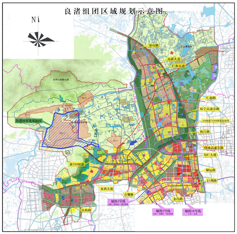  p>良渚组团是杭州市"一主,三副,六组团" 和余杭区"一副,三组团"城市