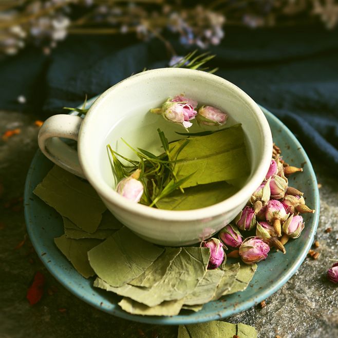 荷叶玫瑰茶
